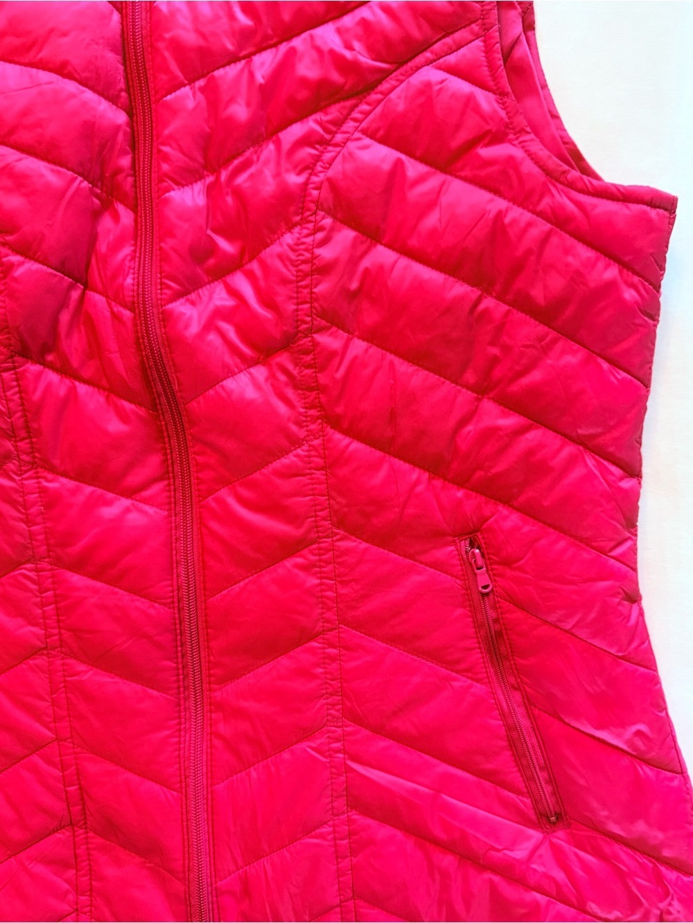 Tek Gear Pink Quilted Puffer Vest Full Zip Lightweight Size Large - Picture 5 of 11